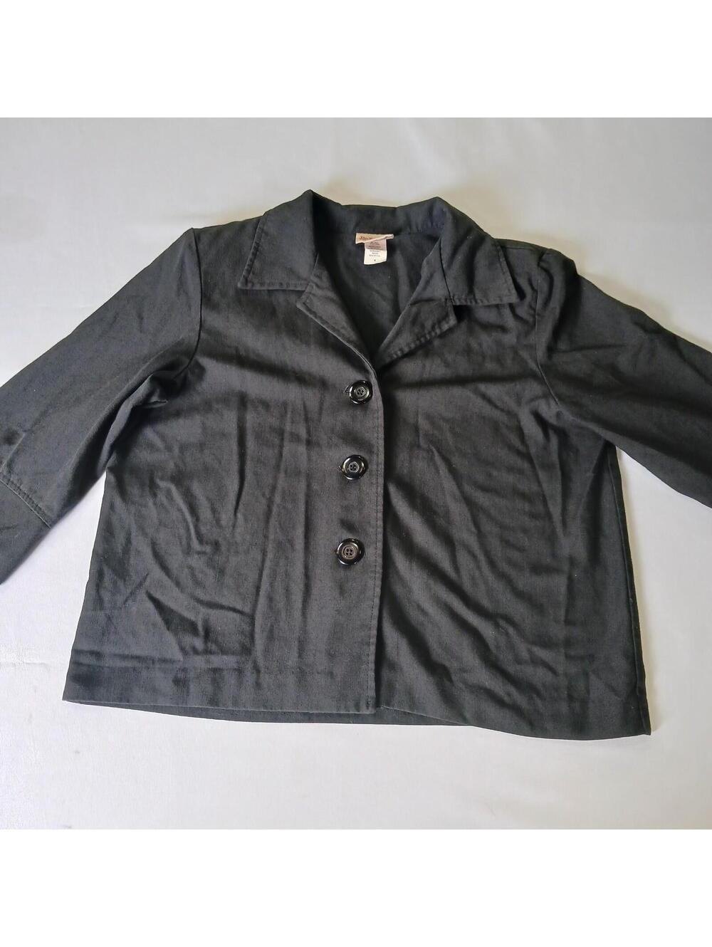 Vintage Vermont Country Store Women's Black Blazer Jacket Size Medium Chest 42 - Picture 11 of 16